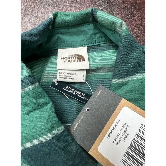 The North Face Flannel Striped Shirt Large New Lightweight Long Sleeve - Picture 8 of 8